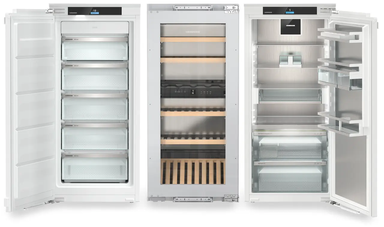 Side by side - Combina frigorifica incorporabila Side by Side Liebherr IXRFW 4170, NoFrost, BioFresh cu HydroBreeze, UltraSilent, SoftTelescopic, LightTower, DrySafe, VarioSpace, 479 l