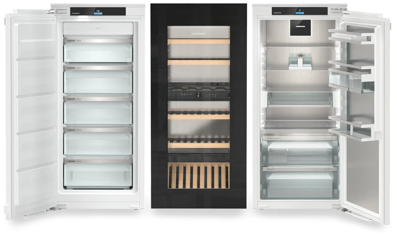 Side by side - Combina frigorifica incorporabila Side by Side Liebherr IXRFW 4173, NoFrost, BioFresh cu HydroBreeze, UltraSilent, SoftTelescopic, LightTower,  DrySafe, VarioSpace, 491 l