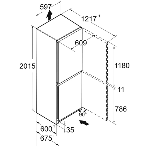 Combina frigorifica Liebherr CNsfd 5703, 371 l, No Frost, EasyFresh, DuoCooling, Interior Fit, Clasa D, H 201.5 cm [4]
