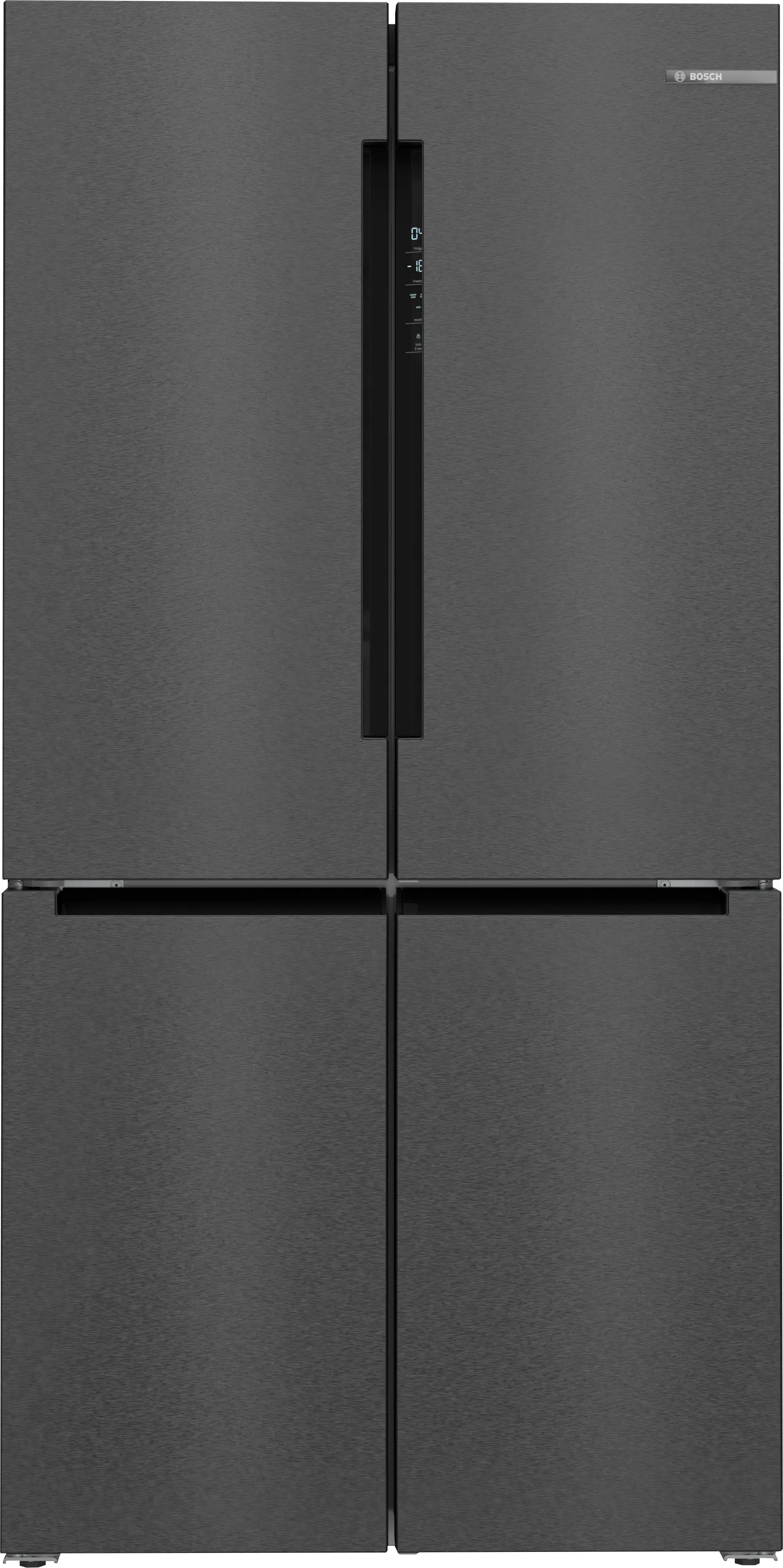 Aparate frigorifice - Combină frigorifică multi door 183 x 90.5 cm, Bosch Seria 4, Total No Frost, Oțel inoxidabil Anti-Amprentă negru