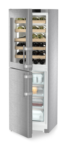 Freestanding - Combină vitrină de vin și congelator Liebherr SWNstd 529i Peak NoFrost inox