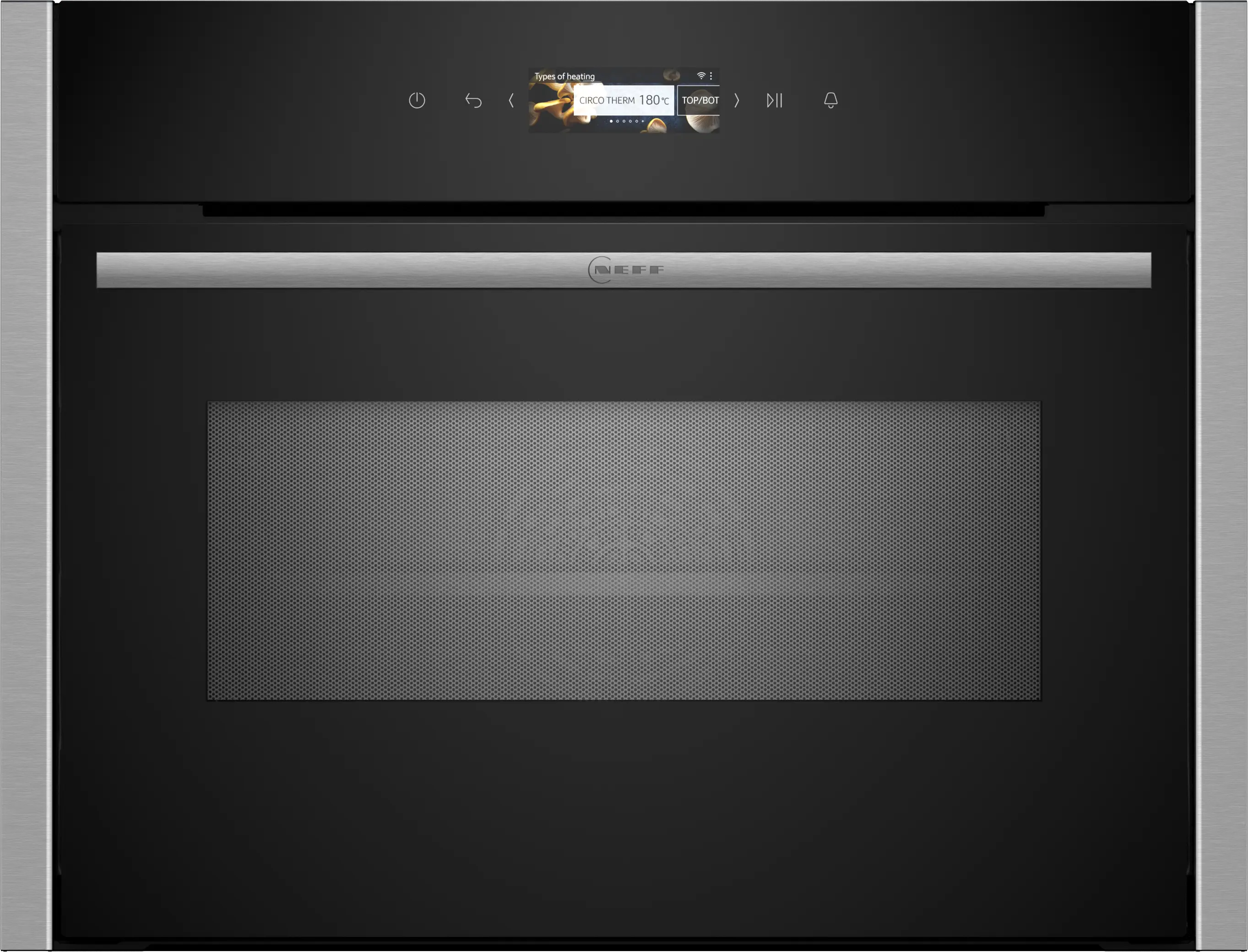 Electrocasnice - Cuptor compact incorporabil cu microunde NEFF C24MR21N0 N70, 45 L, 900 W, TFT Touch Display, Home Connect, inox