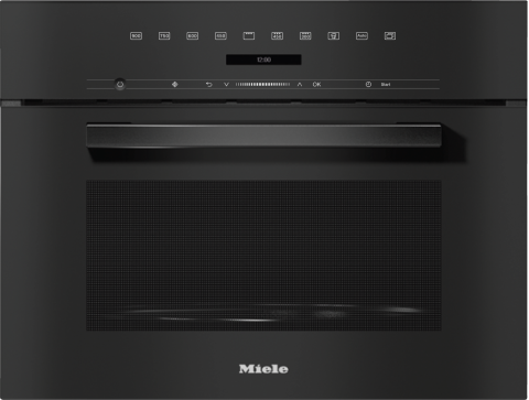 Electrocasnice - Cuptor cu microunde cu gril incorporabil Miele M 7244 TC, 46 l, 900 W, VitroLine, Negru obsidian