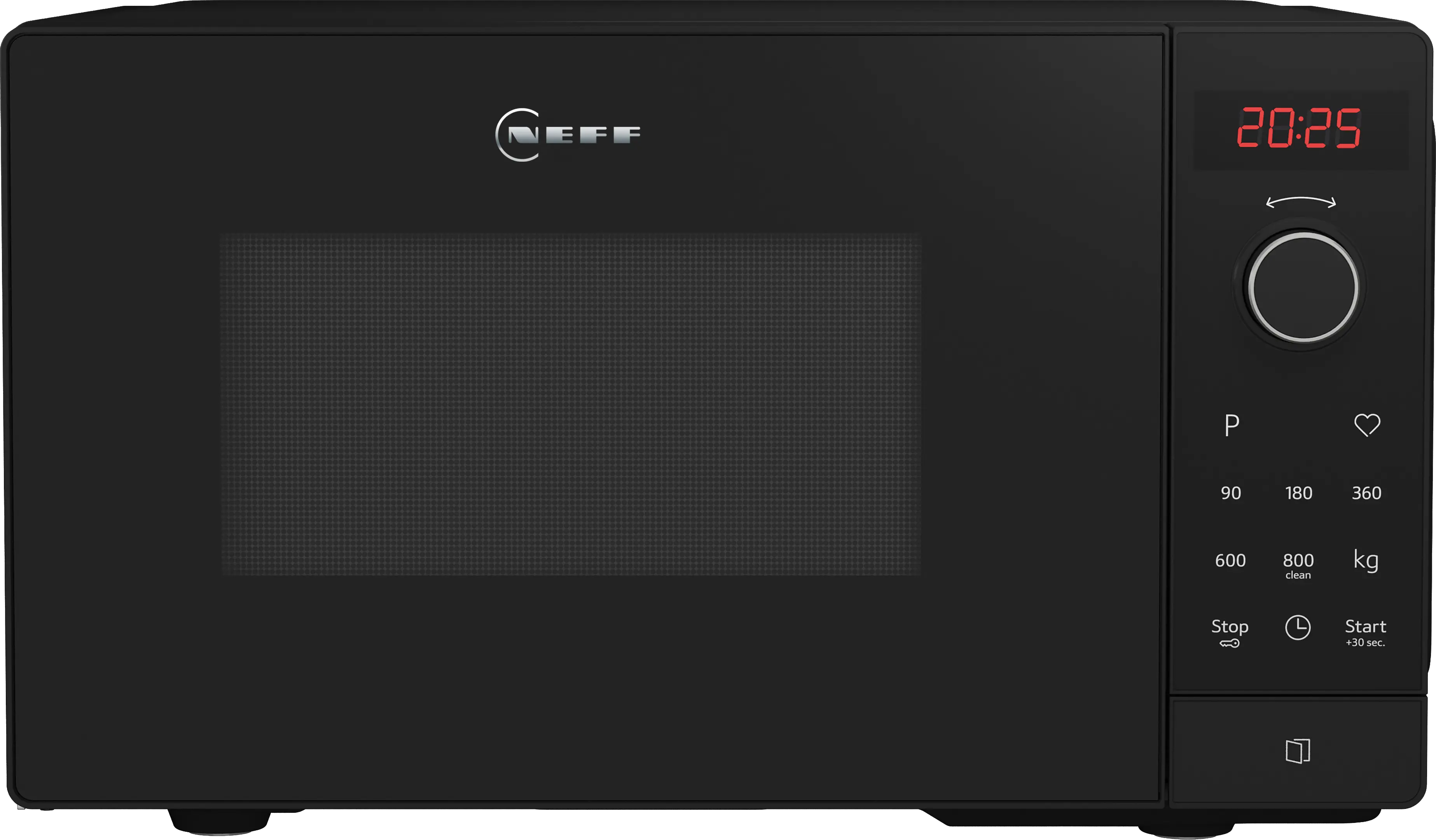 Electrocasnice - Cuptor cu microunde freestanding NEFF FLAWG20S2 N30, 20 L, 800 W, 7 programe automate, LED Display, negru