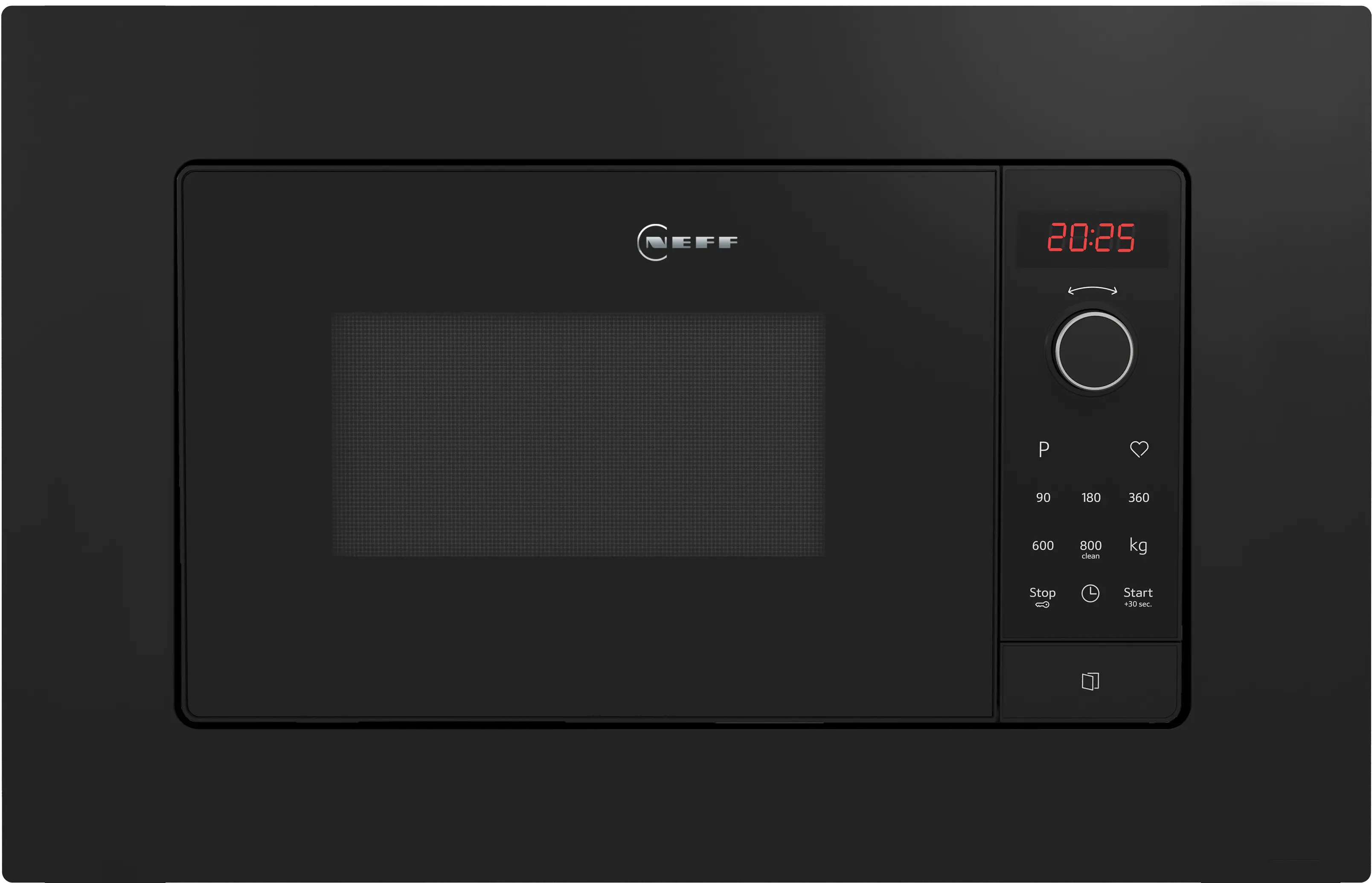 Electrocasnice - Cuptor cu microunde incorporabil NEFF HLAWG26S3 N30, 20 L, 800 W, 7 programe automate, LED Display, negru