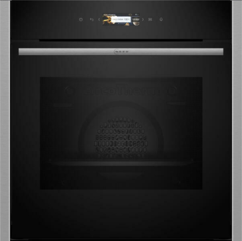 Aparate de gatit - Cuptor electric incorporabil Neff B24CR71N0, 71 l, Pirolitic, 60 cm, TFT Touch, Home Connec