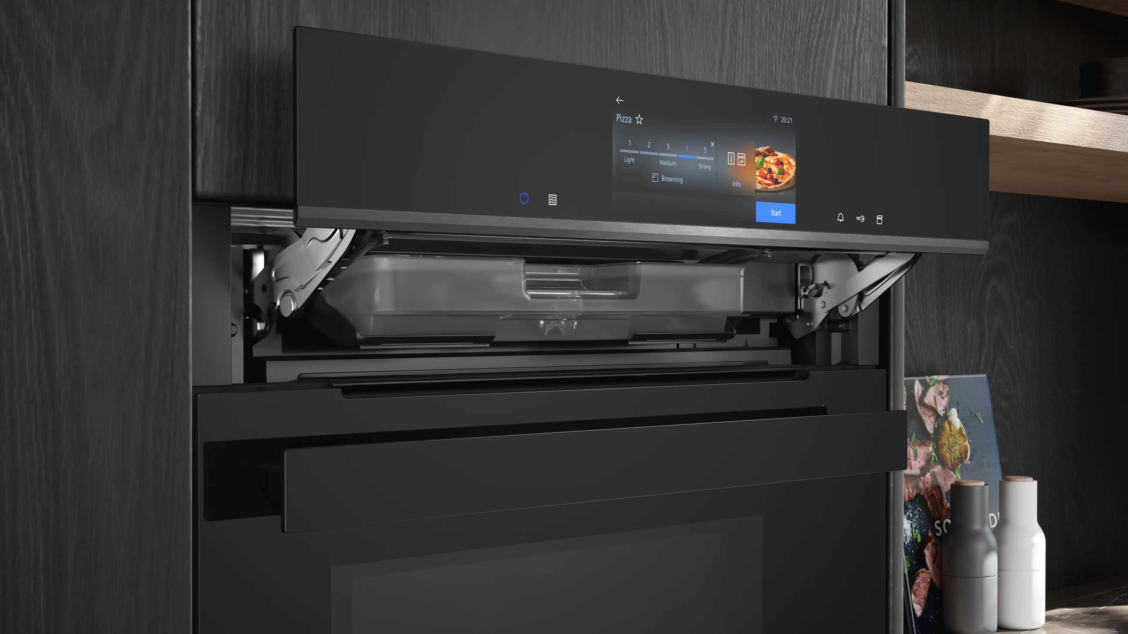 Cuptor electric incorporabil SIEMENS iQ700 HN978GQB1, Functie de microunde, Functie de abur, Autocuratare pirolitica, Programe automate, Camera, HomeConnect, 67 L [1]