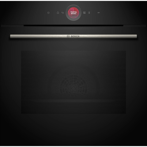 Cuptoare - Cuptor incorporabil Bosch Seria 8 HBG7341B1, Electric, 71 l, 14 moduri de gatit, Display tactil TFT, DishAssist, EcoClean Direct, Air Fry, Grill, Convectie 3D, Home Connect, Clasa A+, Negru
