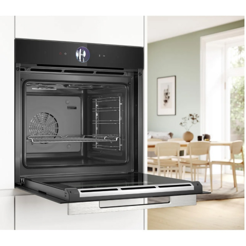 Cuptor incorporabil Bosch Seria 8 HRG7361B1, Electric, 71 l, Multifunctional, 20 functii , Added Steam, Autocuratare EcoClean Direct, Grill, Air Fry, Home Connect, Clasa A+ [5]
