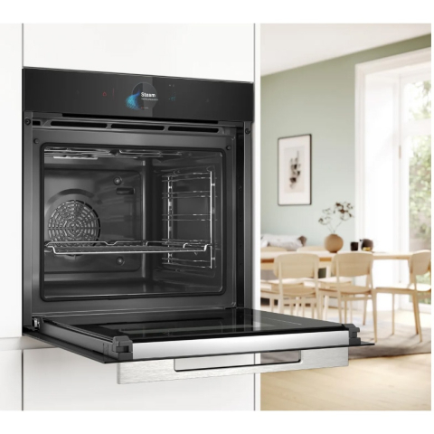 Cuptor incorporabil Bosch Seria 8 HRG7784B1, Electric, 71 l, Multifunctional, Perfect Steam, 22 functii , Autocuratare pirolitica, Grill, Air Fry, Home Connect, Clasa A+ [4]