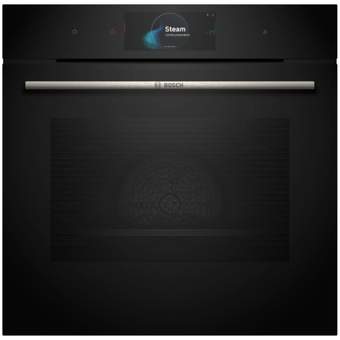 Cuptoare - Cuptor incorporabil Bosch Seria 8 HRG7784B1, Electric, 71 l, Multifunctional, Perfect Steam, 22 functii , Autocuratare pirolitica, Grill, Air Fry, Home Connect, Clasa A+