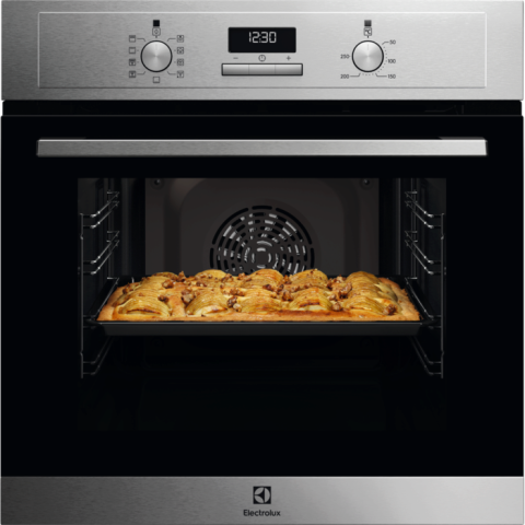 Aparate de gatit - Cuptor incorporabil Electrolux EOD3F40BX, 65 l, Autocuratare catalitica, Timer electronic, SteamBake, Grill, Clasa A, Inox antiamprenta