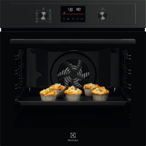 Cuptoare cu aburi - Cuptor incorporabil Electrolux EOD4P57H, Electric, Autocurățare pirolitică, Gătire cu abur SteamBake + multiple funcții, Negru, Volum 72 L, Clasa energetică A+