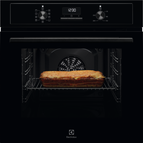 Electrocasnice - Cuptor incorporabil Electrolux EOF3H40BK, Electric, Fără autocurățare (manuală/AquaClean), Negru, Volum 65 L, Clasa energetică A