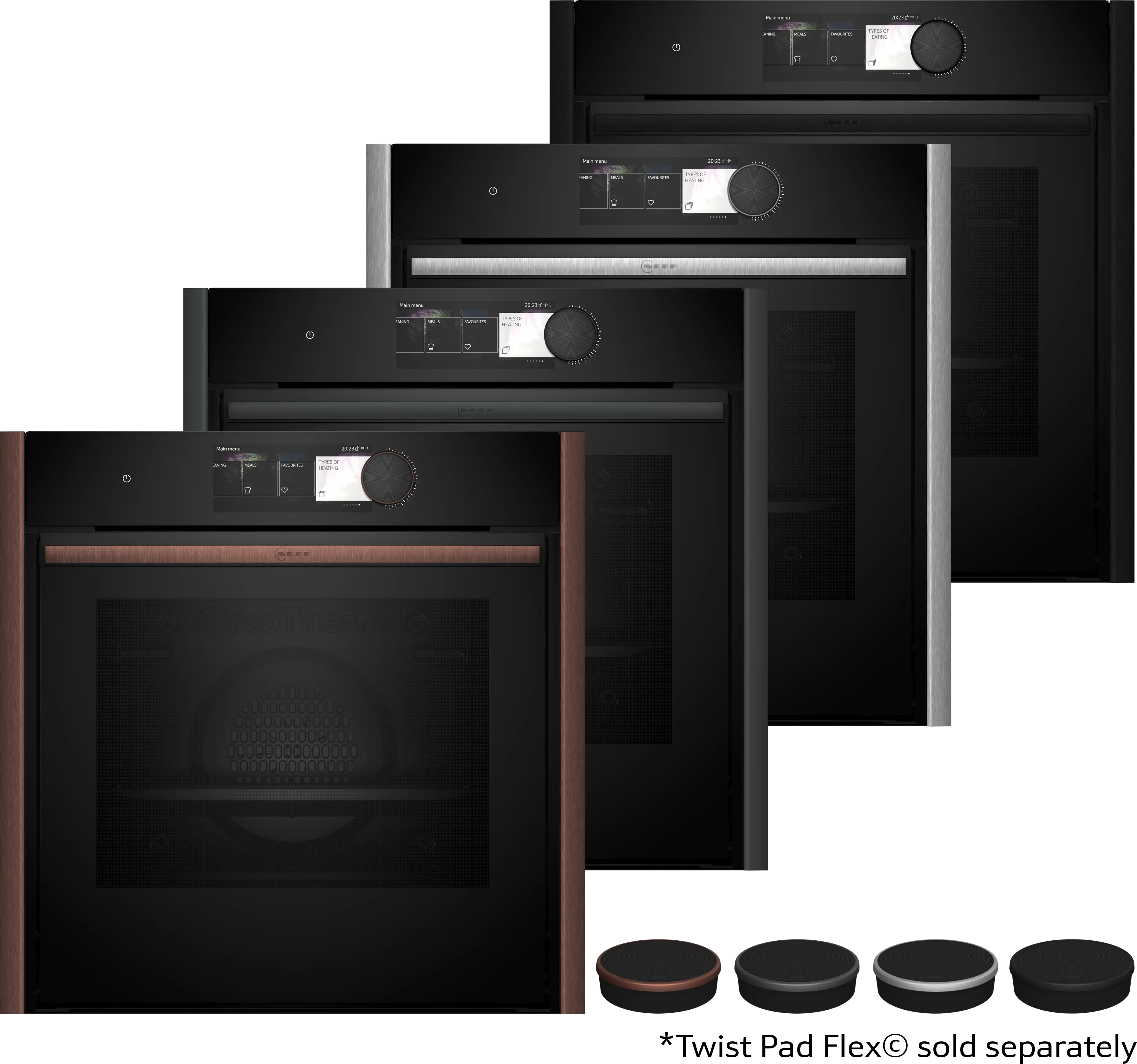 Electrocasnice - Cuptor încorporabil Neff B69VY7MY0, 60 cm, 71 l, VarioSteam (opțiune aburi), autocurățare pirolitică + hidrolitică, Slide&Hide, TFT Full Touch 6.8”, Home Connect Wi-Fi, Clasă energetică A+