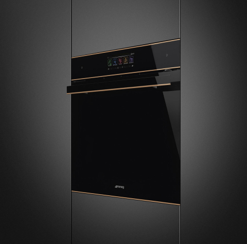 Cuptor multifunctional SMEG Dolce Stil Novo SO4606WAPNR, Galileo Omnichef, functie abur, functie microunde, 150 retete automate, 45 cm inaltime, negru, Vapor Clean [1]