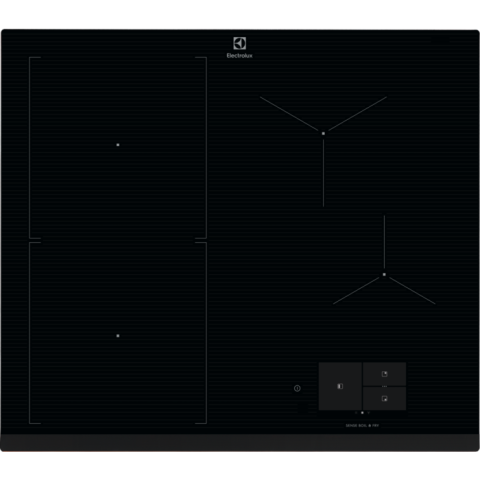 Plite inductie - Electrolux EIS67483 Plită cu inducție incorporabilă, 4 zone de gătit, Sense Boil & Fry, Hob2Hood, Timer, Touch control, Negru, 60 cm