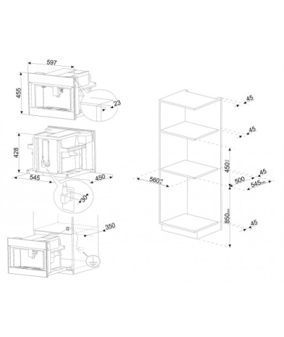 Espressor incorporabil SMEG Dolce Stil Novo, CMS4604NR, negru [7]