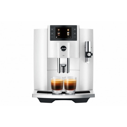 Electrocasnice - JURA  E8 Piano White (EC)– Espressor automat premium cu 17 specialitati de cafea si ecran color
