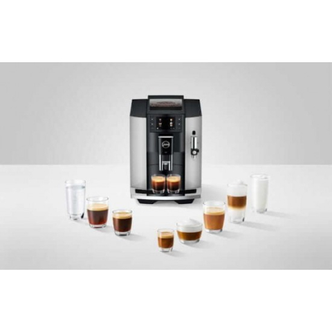 JURA E8 Platin  – Espressor automat premium cu 17 specialitati de cafea si ecran color [1]