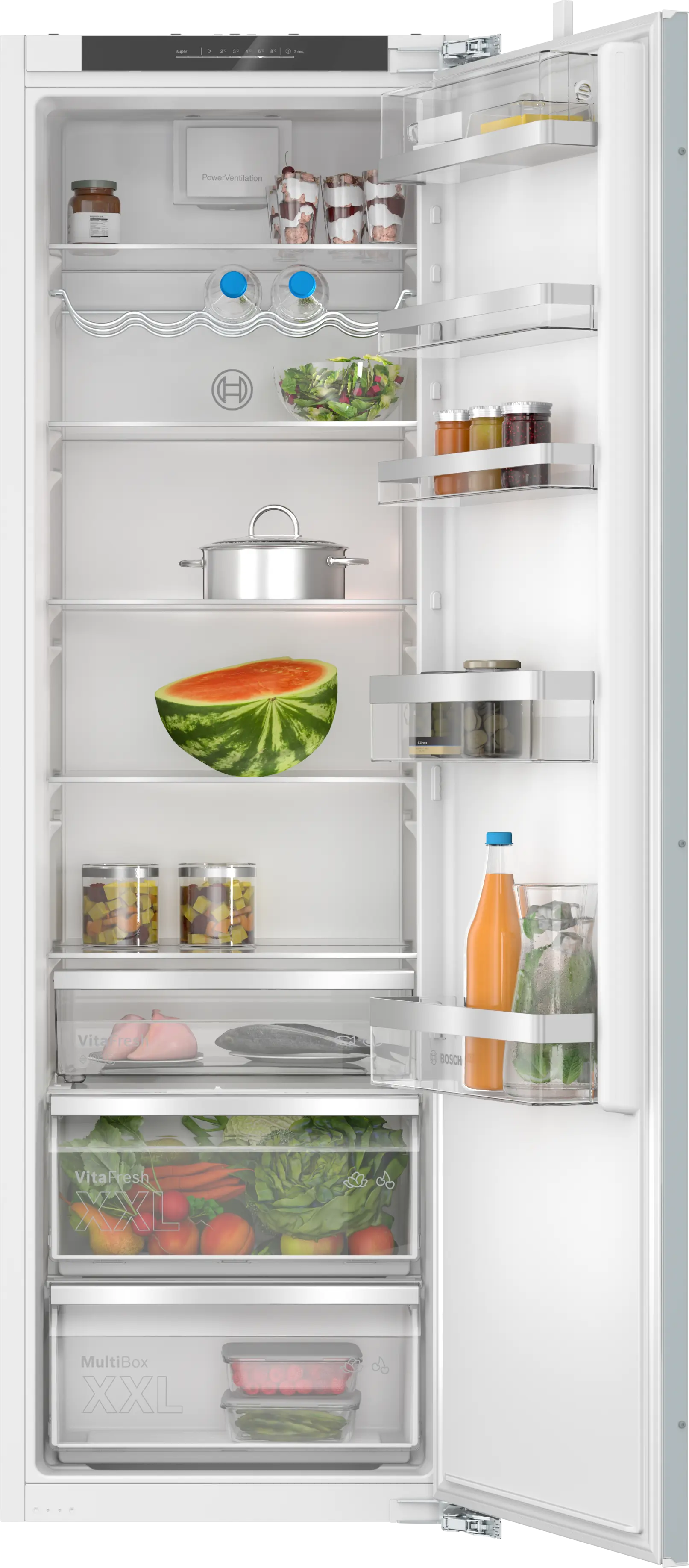 Aparate frigorifice - Frigider încorporabil 177.2 x 55.8 cm Balama plată cu închidere amortizată, Bosch Seria 6, Alb