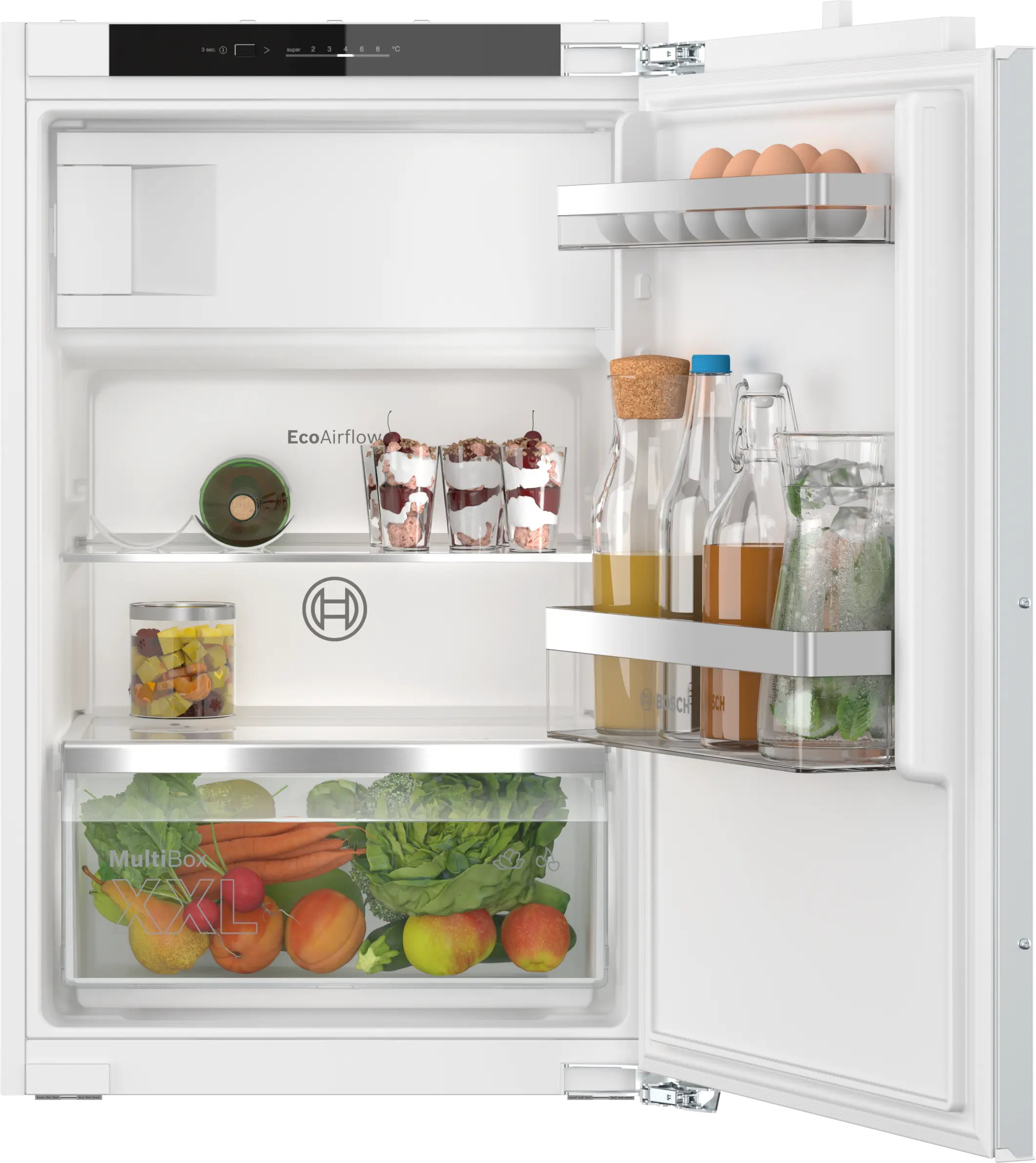 Frigidere - Frigider încorporabil cu compartiment de congelare integrat 87.4 x 54.1 cm, Bosch Seria 4, Balama plată, Alb