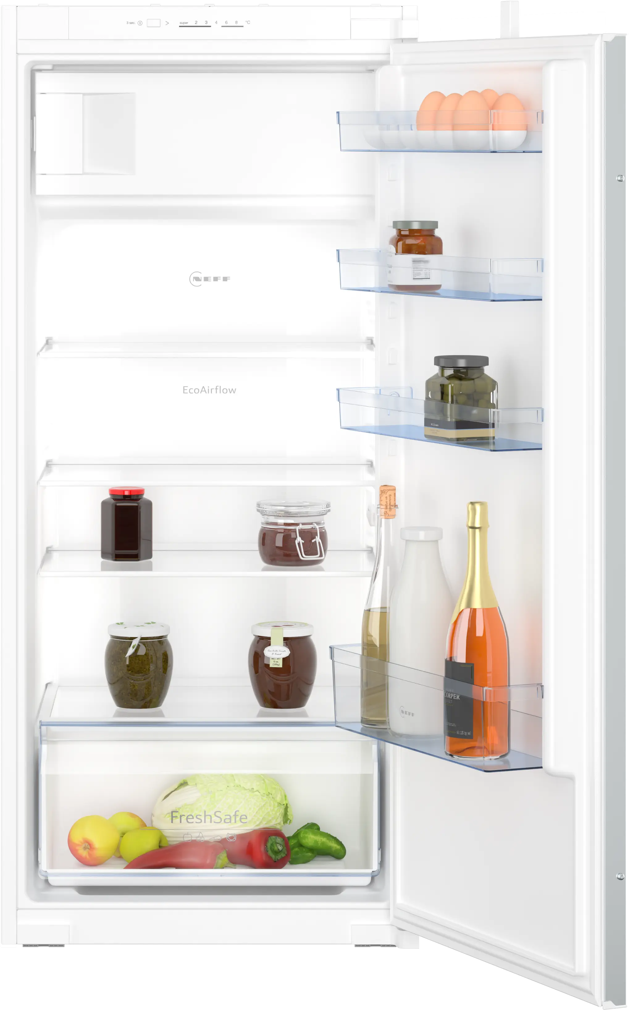 Electrocasnice - Frigider incorporabil NEFF KI2421SE0 N30, 187 L, compartiment congelator, Fresh Safe, Eco Air Flow, LED, 122 cm, alb