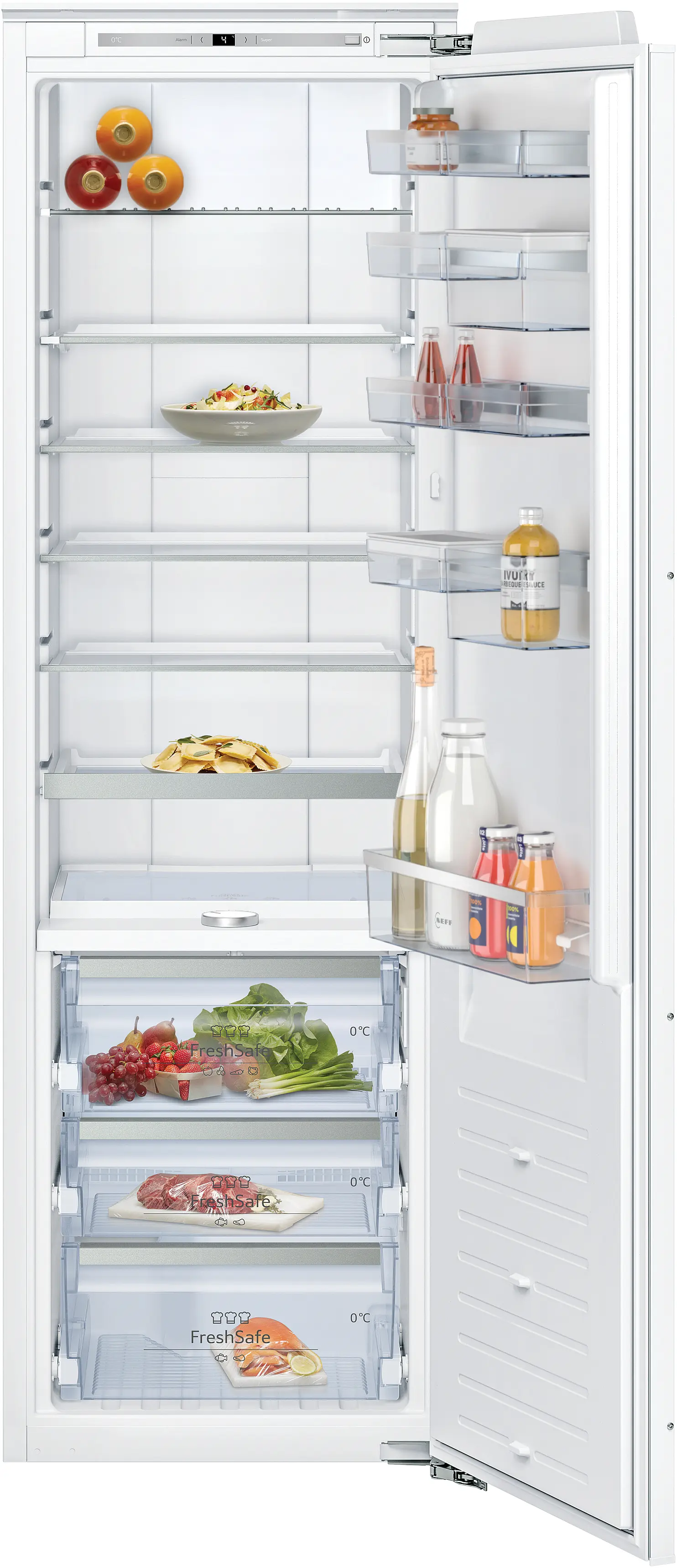 Electrocasnice - Frigider incorporabil NEFF KI8816DE1 N90, 289 L, Fresh Safe 3, Soft Close, Super Cooling, 177 cm, alb
