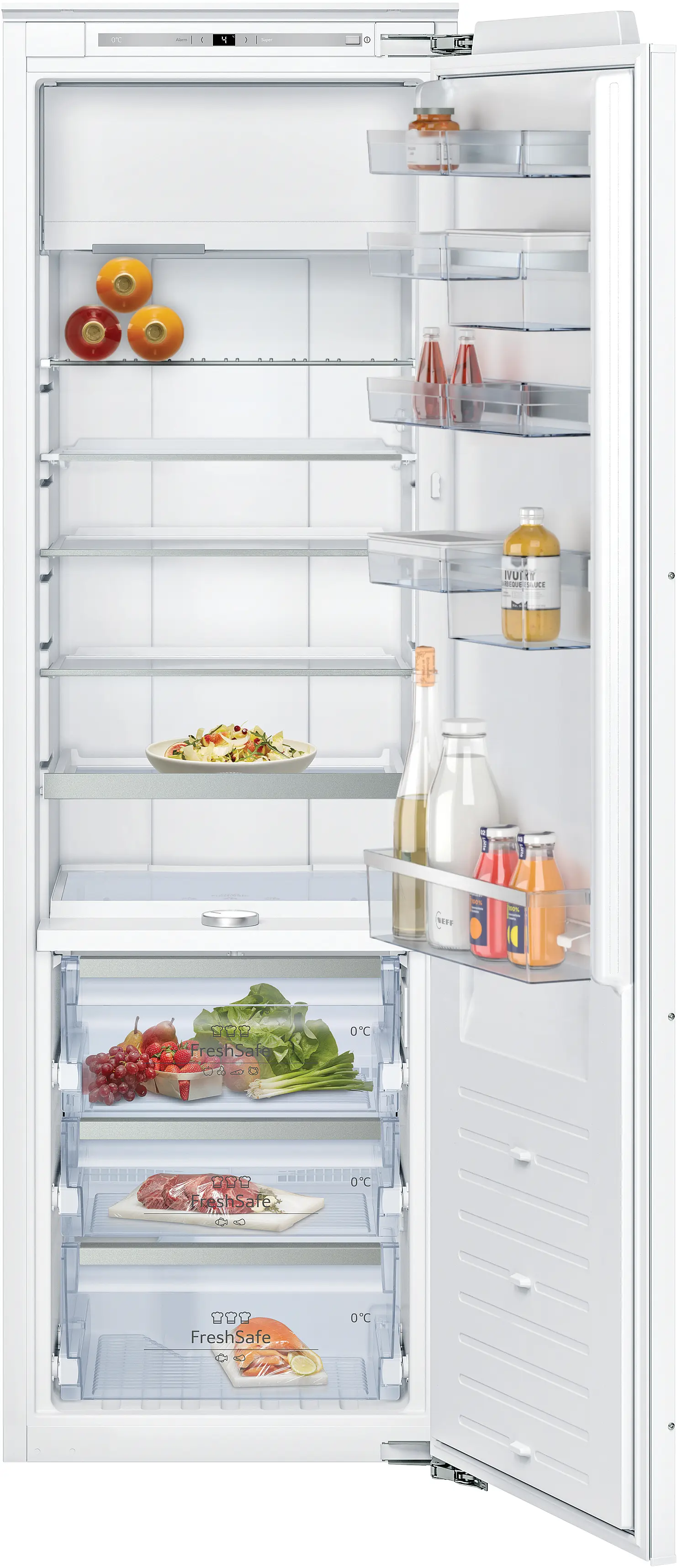 Electrocasnice - Frigider incorporabil NEFF KI8826DE0 N90, 269 L, Fresh Safe 3, compartiment congelator, Soft Close, 177 cm, alb
