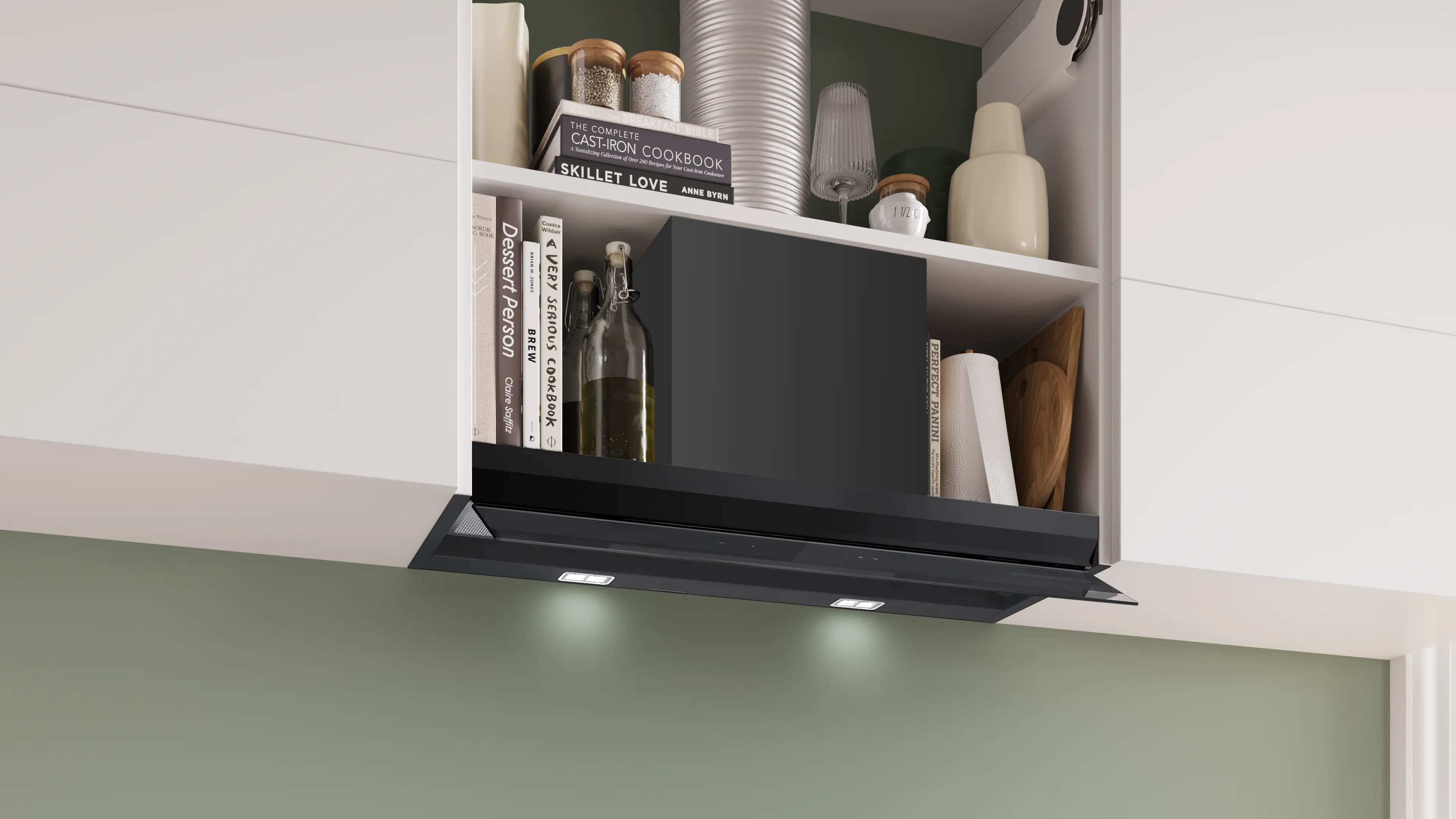 Electrocasnice - Hotă complet integrabilă 80 cm, Bosch Seria 6, Negru mat