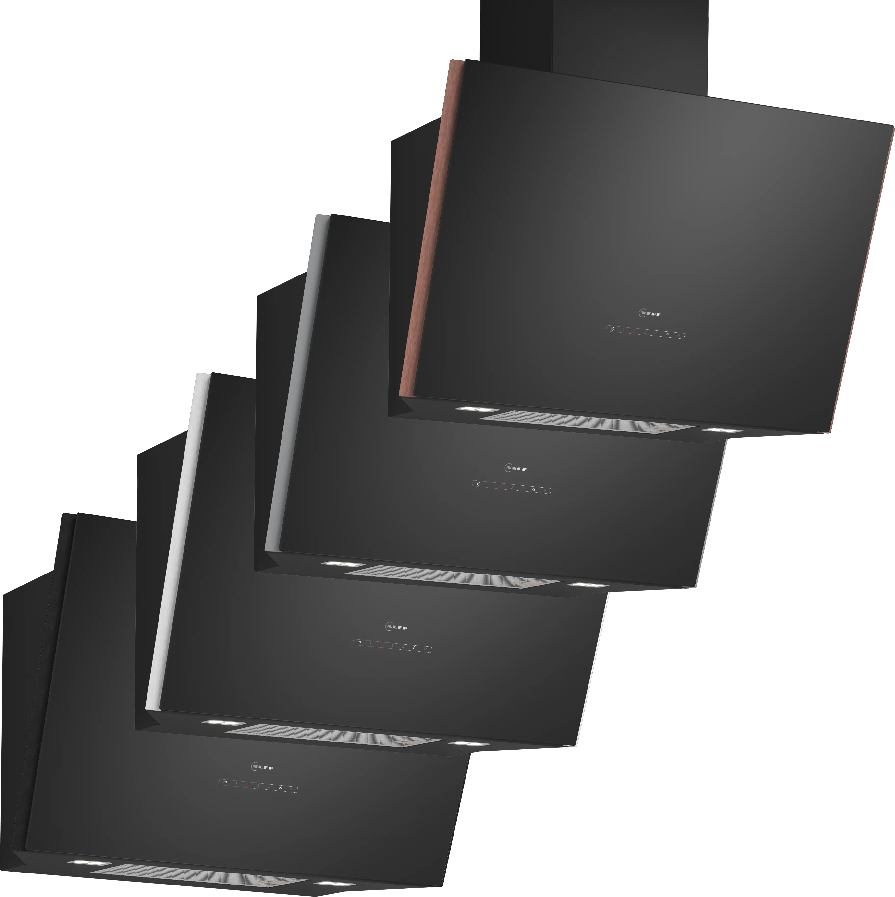 Hote de perete - Hotă decorativă de perete NEFF D88IAN2Y5 – 80 cm, A+, Negru