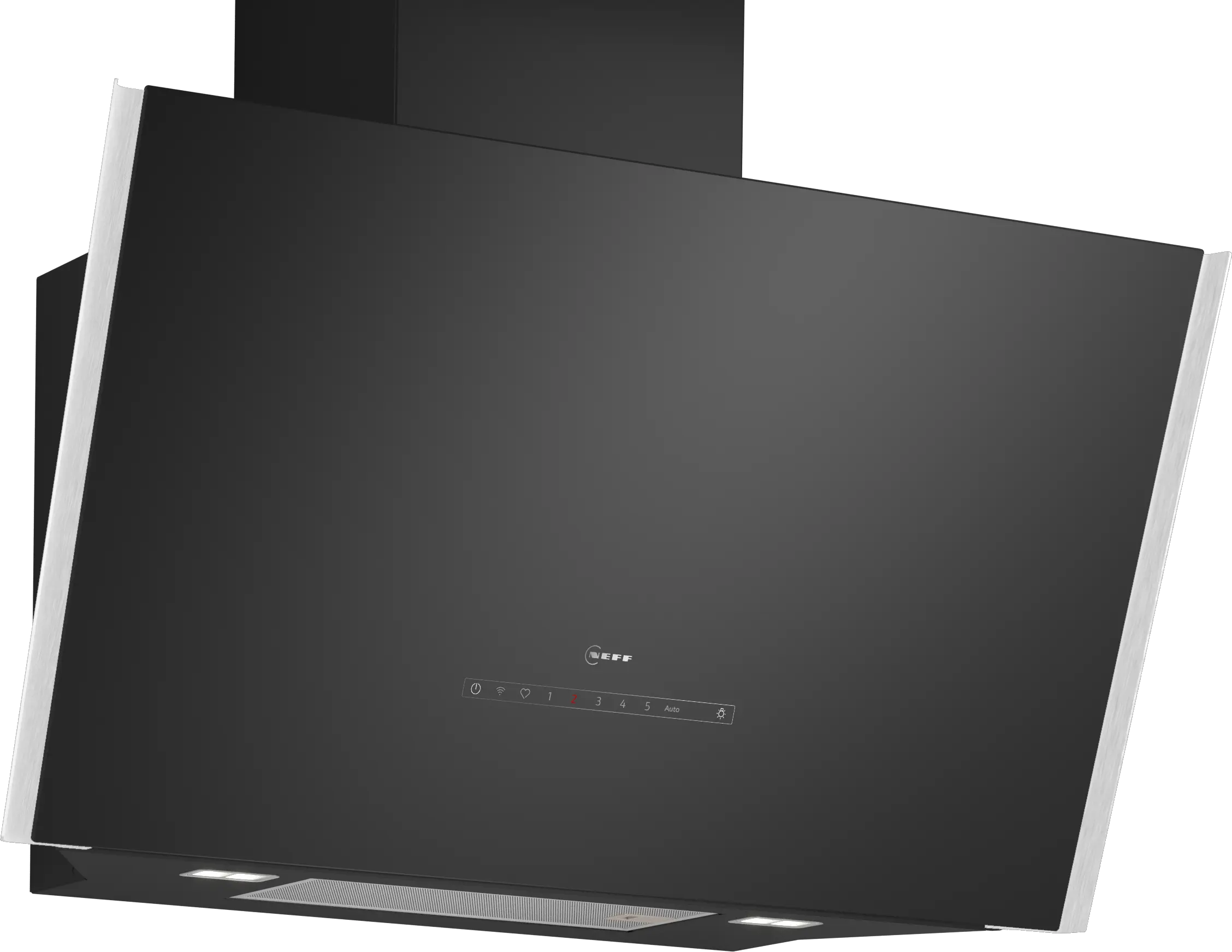 Electrocasnice - Hotă decorativă de perete NEFF D98IPT2S0 N90, 90 cm, 441 m³/h, 3 trepte + intensiv, Touch Control, LED, negru