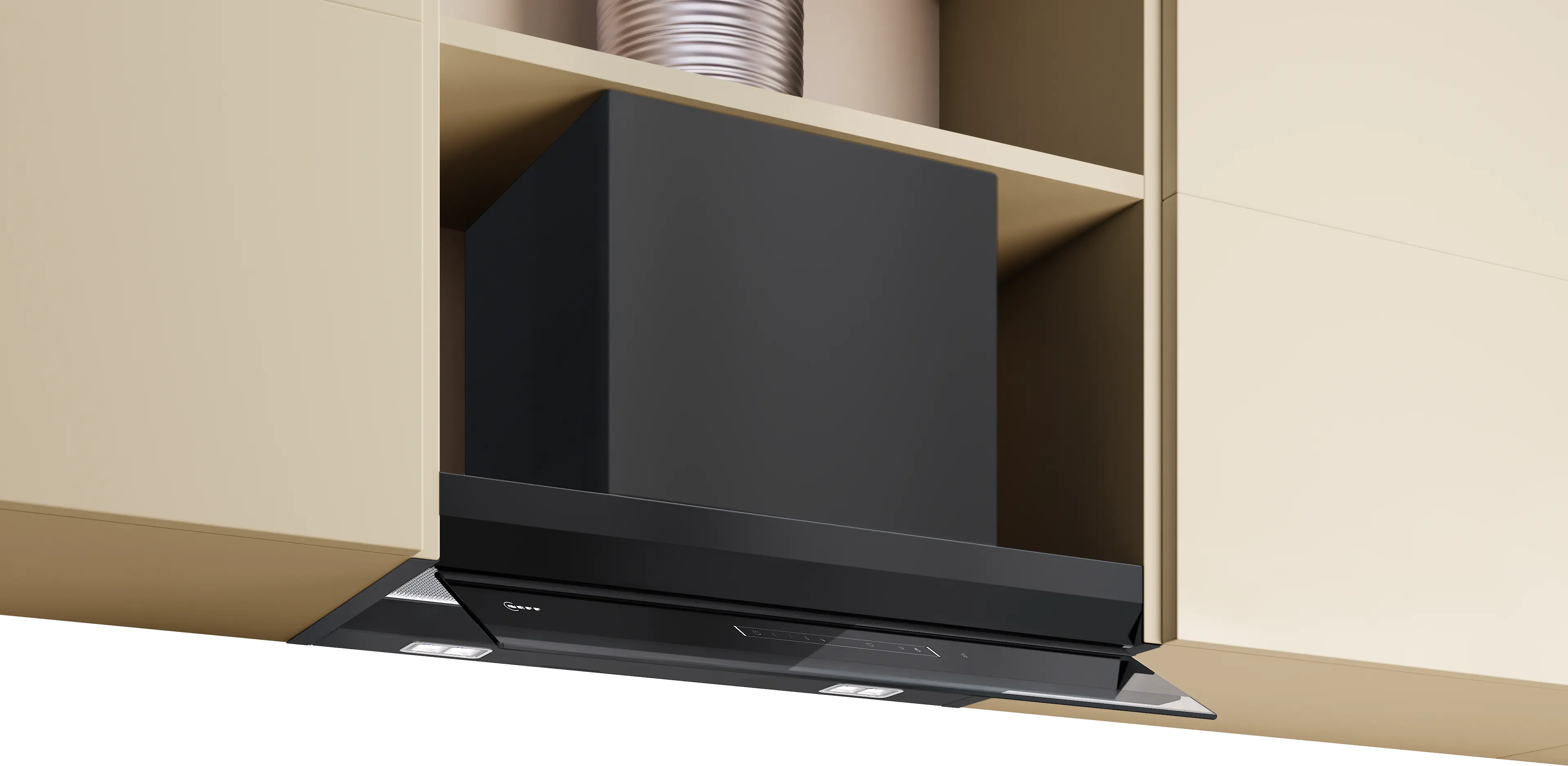 Electrocasnice - Hotă incorporabilă NEFF D67XDP2S0 N70, 60 cm, 749 m³/h, Smart Hood Automatic, Touch Control, LED, negru mat