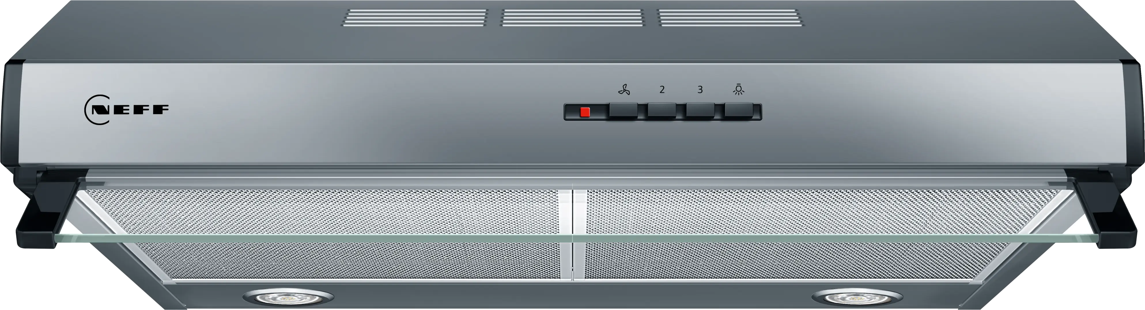 Hote incorporabile - Hotă incorporabilă sub dulap NEFF D16EB12N0 N30, 60 cm, 350 m³/h, 3 trepte, iluminare LED, inox