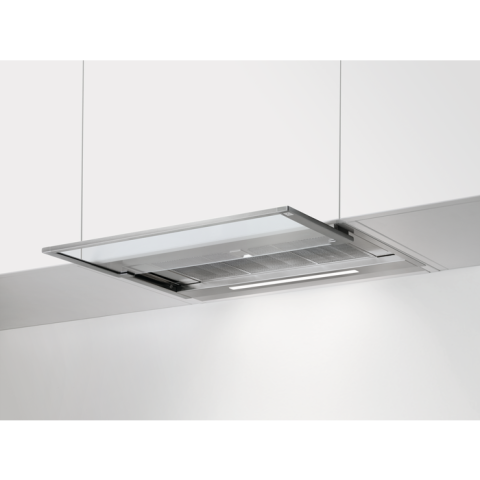 Hote incorporabile - Hota incorporabila telescopica AEG, 1 motor, Putere absorbtie 690 mc/h, Control Electronic, Inox/Sticla