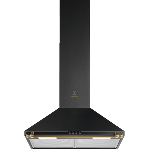 Aparate de gatit - Hotă șemineu Electrolux EFC226R, 60 cm, Clasă energetică D, 420 m³/h, 3 trepte, LED, Negru mat