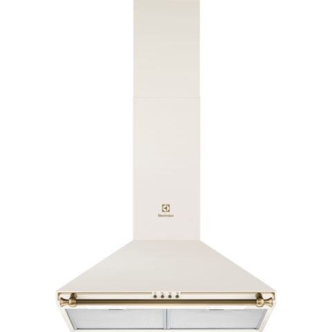 Aparate de gatit - Hotă șemineu Electrolux EFC226V, 60 cm, Clasă energetică D, 420 m³/h, 3 trepte, LED, Crem/Alb rustic
