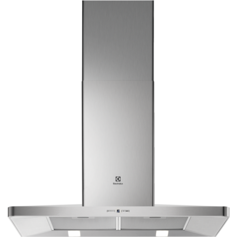 Electrocasnice - Hotă șemineu Electrolux EFF90560OX, 90 cm, Clasă energetică B, 603 m³/h, 2+2 viteze Intensiv + Breeze, Hob2Hood, Spot LED, Inox