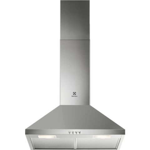Hote - Hotă șemineu Electrolux LFC316X, 60 cm, Clasă energetică D, 420 m³/h, 3 trepte, LED, Inox