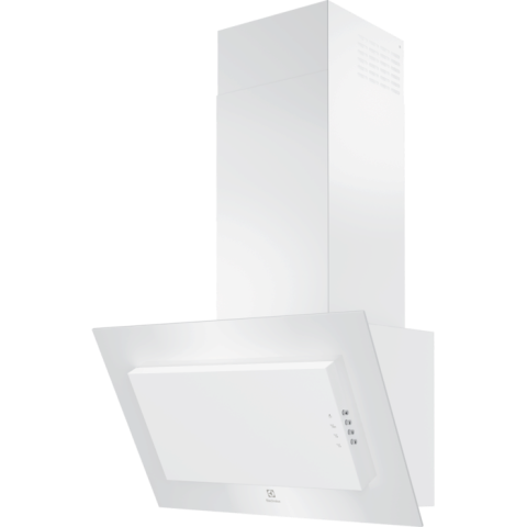 Electrocasnice - Hotă șemineu Electrolux LFV326W, 60 cm, Clasă energetică C, 600 m³/h, 3 trepte, Spot LED, Alb