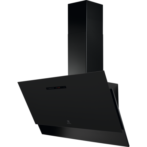 Electrocasnice - Hotă șemineu Electrolux LFV619R, 90 cm, Clasă energetică A, 700 m³/h, 3 viteze + Intensiv + Breeze, Hob2Hood, Spot LED, Negru mat