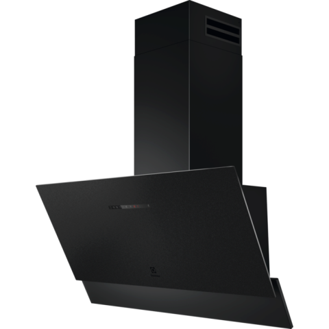 Hote - Hotă șemineu Electrolux LFV619Z, 90 cm, Clasă energetică A, 700 m³/h, 3 viteze + Intensiv + Breeze, LED, Negru mat