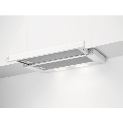 Hote - Hotă telescopică Electrolux LFP326FW, 60 cm, Clasă energetică C, 410 m³/h, 3 trepte, LED, Alb