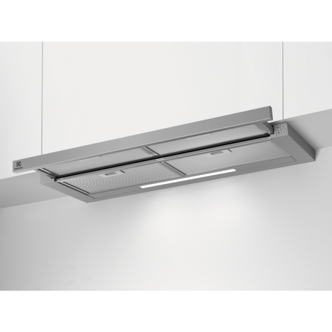 Electrocasnice - Hotă telescopică Electrolux LFP419X, 90 cm, Clasă energetică C, 440 m³/h, 3 trepte, Bandă LED, Gri