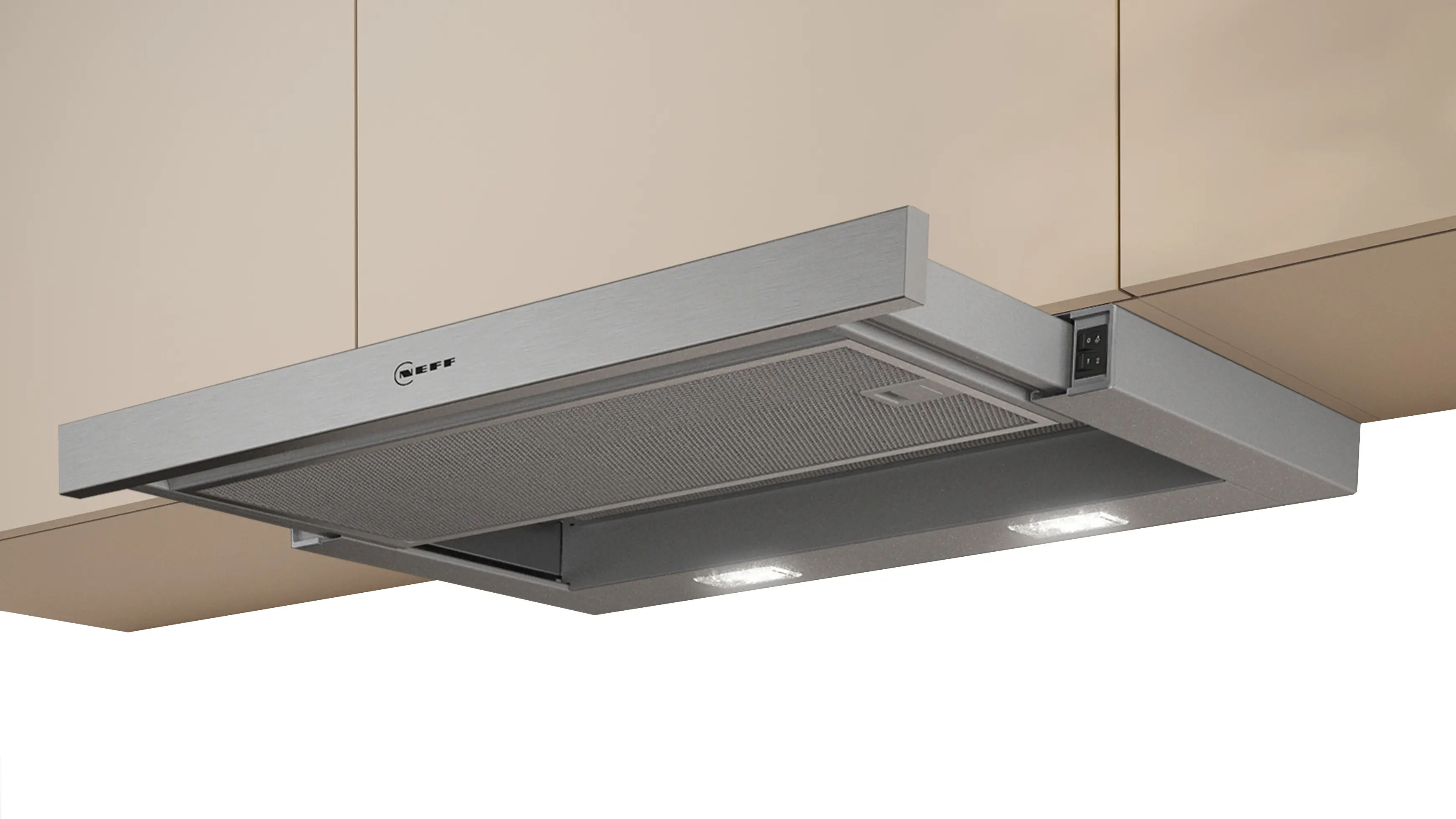 Electrocasnice - Hotă telescopică incorporabilă NEFF D46BR12X7 N30, 60 cm, 351 m³/h, LED, filtru metalic lavabil, inox