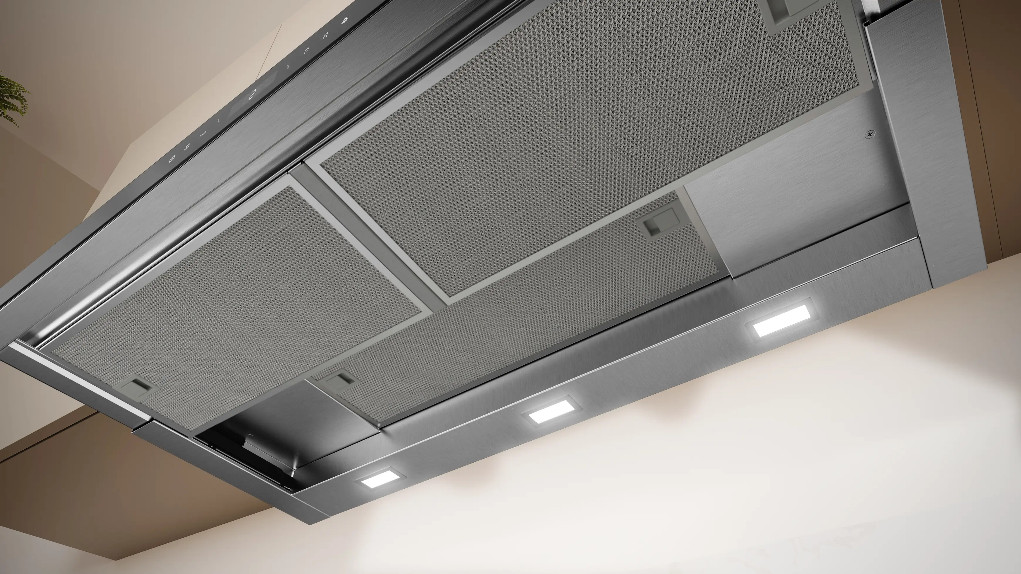 Hote incorporabile - Hotă telescopică incorporabilă NEFF D49PU54X1 N90, 90 cm, 700 m³/h, Touch Control, LED, inox