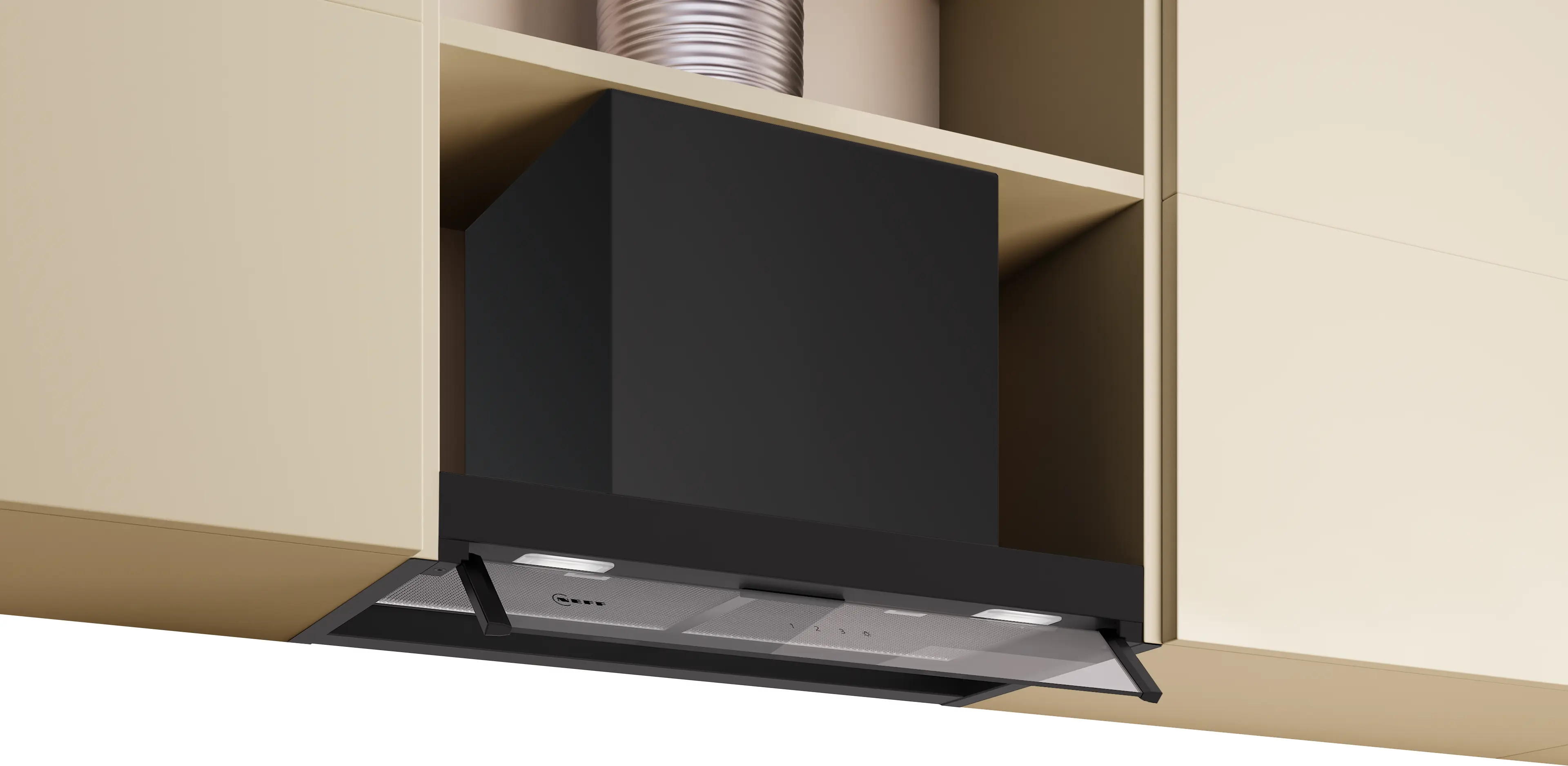 Electrocasnice - Hotă telescopică incorporabilă NEFF D65XCC2S0 N50, 60 cm, 582 m³/h, LED, evacuare/recirculare, inox