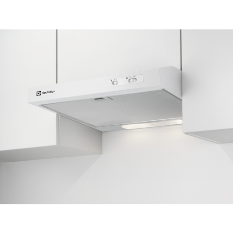 Aparate de gatit - Hota tradițională Electrolux EFU216W, 60 cm, Clasă energetică D, 272 m³/h, 3 trepte, LED, Alb