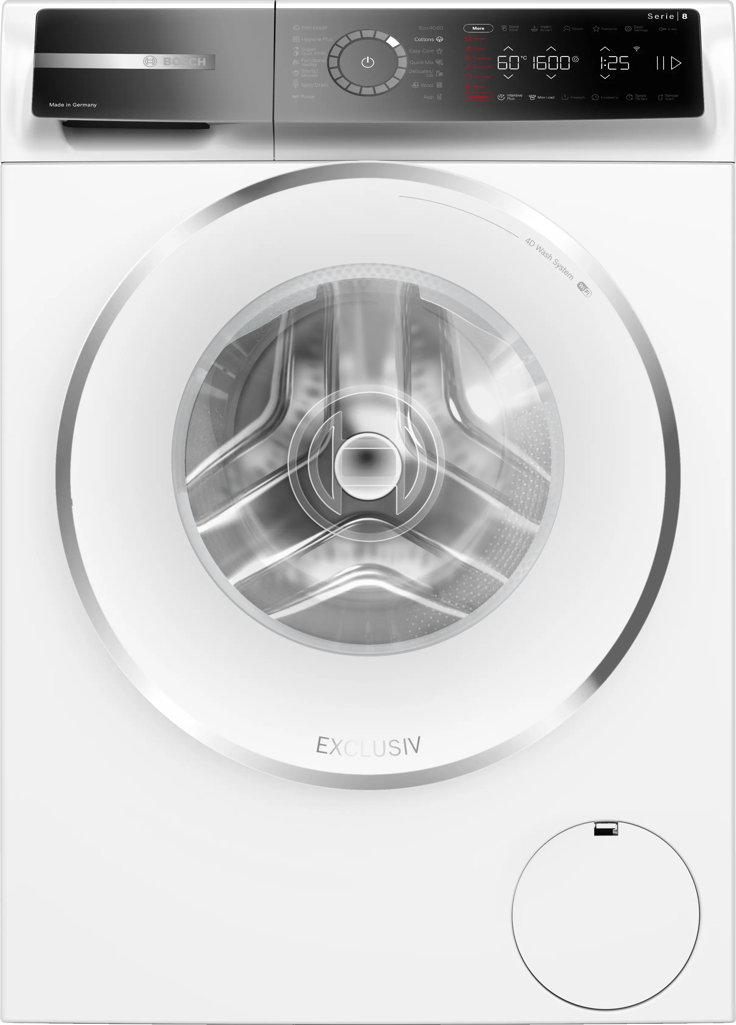 Freestanding - Mașină de spălat rufe Bosch Seria 8 WGB25692BY, 10 kg, 1600 rpm, încărcare frontală, albă