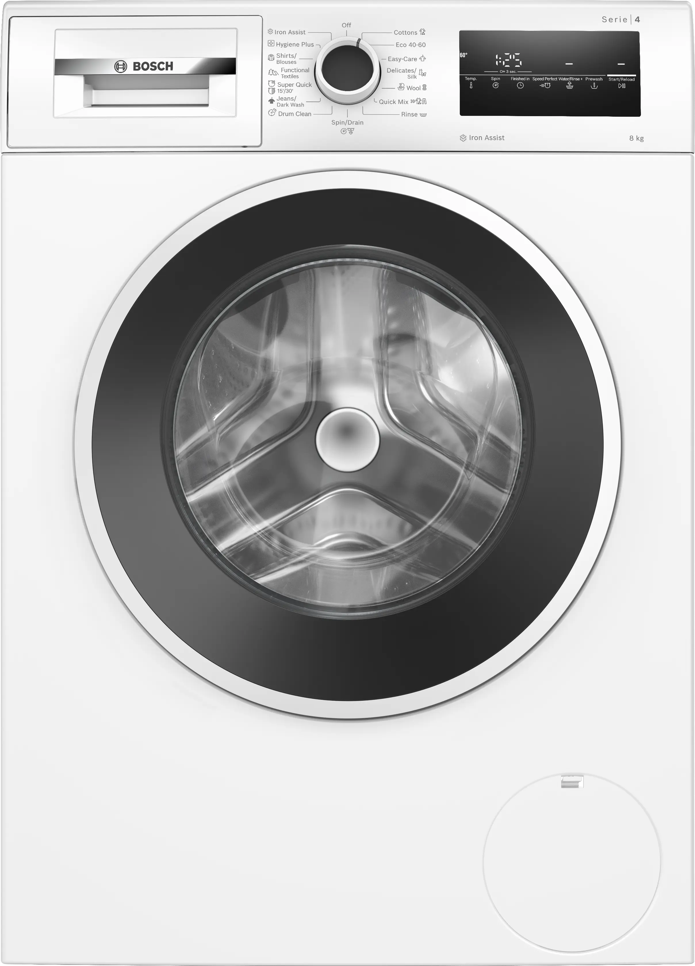 Masini de spalat rufe cu incarcare frontala - Mașină de spălat rufe Bosch Seria 4 WAN2826SBY, 8 kg, 1400 rpm, încărcare frontală, albă